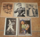 Reprinty dobových fotografií a reklam s motivem tenisu
