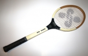 Stará dřevěná tenisová raketa Polsport GEM 02, Polsko c 1975